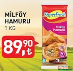 SUPERFRESH MİLFÖY HAMURU 1 KG SUPERFRESH MİLFÖY HAMURU 1 KG